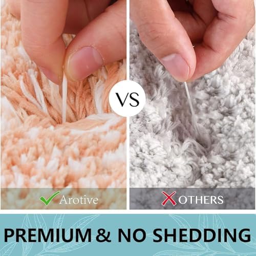 Arotive Microfiber Bathroom Rugs, Shaggy Soft Absorbent Bath Rug, 30x20