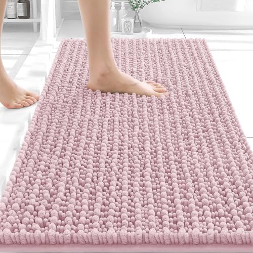OLANLY Bathroom Rugs 30x20, Thick Soft Absorbent Chenille Bath Rugs