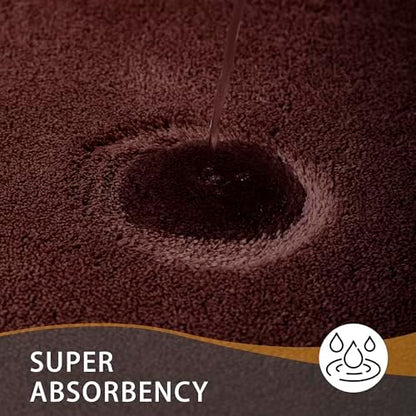 MINIDEAR Bathroom Rugs 60x20 Dark Brown - Thick Memory Foam Bath Mat, Ultra Soft & Plush Fluffy, Non-Slip, Quick Dry, Absorbent Washable Floor Microfiber Mat for Tub, Home Decor Accessories