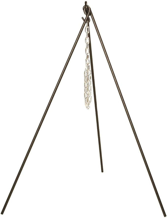 Lodge Campfire Cooking Tripod - Adjustable Chain - Steel Cooking Tripod for Campfire - 43.5 Inch
