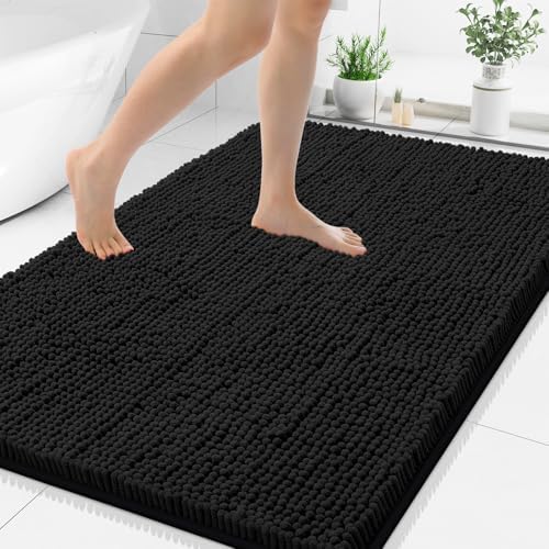 Smiry Bathroom Rugs 48X32, Luxury Chenille Extra Soft Absorbent Bath Mat