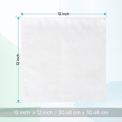 HOMEXCEL Microfiber Washcloths 24 Pack, Highly Absorbent and Soft Face Towel, Multi-Purpose White Wash Cloths for Bathroom, Hotel, Spa, Gym, and Kitchen, 12x12 Inch