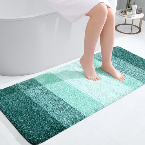 OLANLY Bathroom Runner Rug 47x20, Extra Soft Absorbent Microfiber Bath Rugs