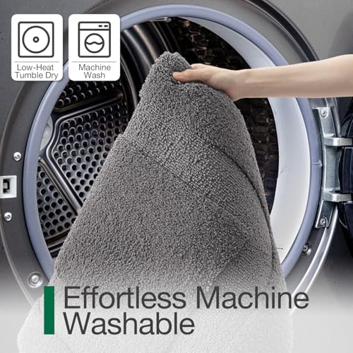LUMI Ultra Soft Bathroom Rugs Absorbent, Non Slip Bath Mat 20x32, Dark Grey