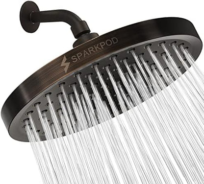 SparkPod Rain Shower Head, 8 Inch Round, Vintage Oil-Rubbed Bronze Finish