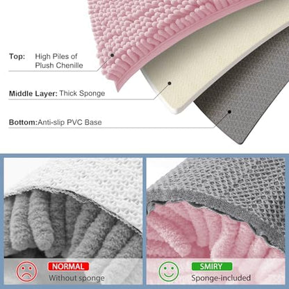 Smiry Bathroom Rugs 30X20, Luxury Chenille Extra Soft Absorbent Bath Mat