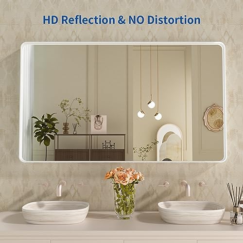 WEER White Bathroom Vanity Mirror 55x30 Inch