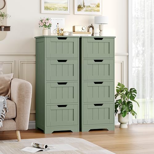 FOTOSOK Bathroom Storage Cabinet with 4 Drawers, Small Bathroom Cabinet