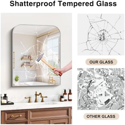 YIROMAN Bathroom Mirrors for Over Sink,24"x30" Silver Bathroom Vanity Mirror