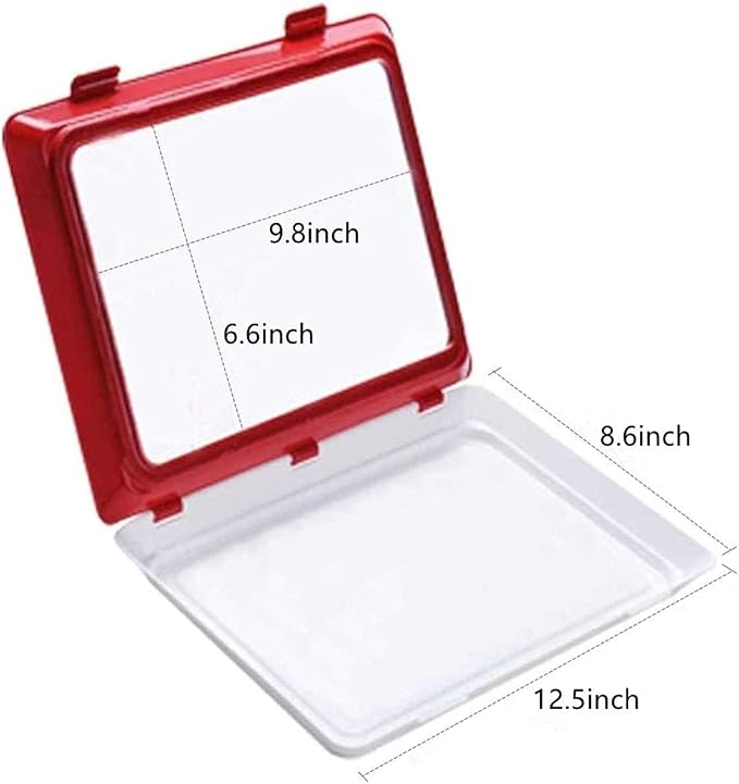 Plastic Food Preservation Trays for Storing Vegetables, Fruits, and Meat, Keeping Them Fresh, Stackable and Reusable Creative Food Preservation Trays (2 Pieces)