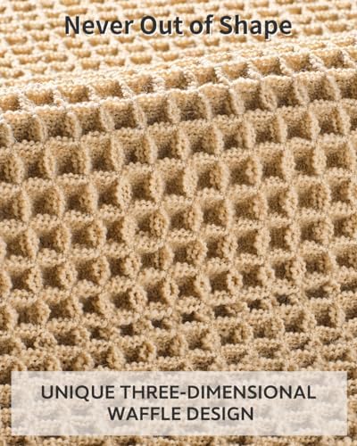 tchdio Waffle Bath Mat Rug, Super Absorbent Non Slip Bath Mats for Bathroom Mat Ultra Soft Bathmat Machine Washable Bathroom Rugs with Tassels, Bath Rugs Beside Tub, 18" x 30"