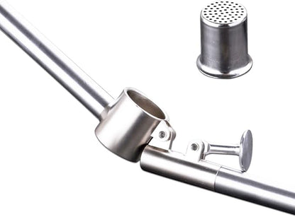 Stainless Steel Garlic Press Extended Handle Heavy Duty Garlic Mincer and Crusher Manual Kitchen Tool