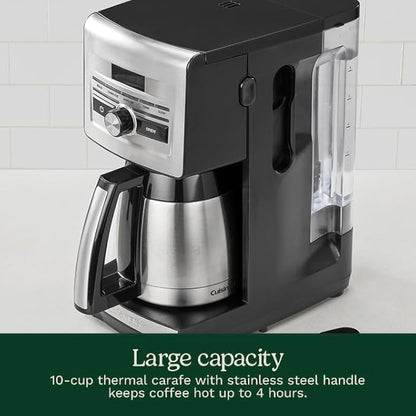 Cuisinart Personal Brew 10-Cup Thermal Coffee Maker, Fully Automatic Programmable Coffee Machine with Hot or Over Ice Options, Brew Strength Control, 52 Ounce Removable Water Reservoir, DCC-10