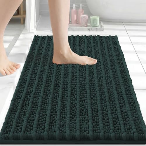 Arotive Bathroom Rugs Mat 30x17, Soft Absorbent Chenille Shaggy Bath Mat