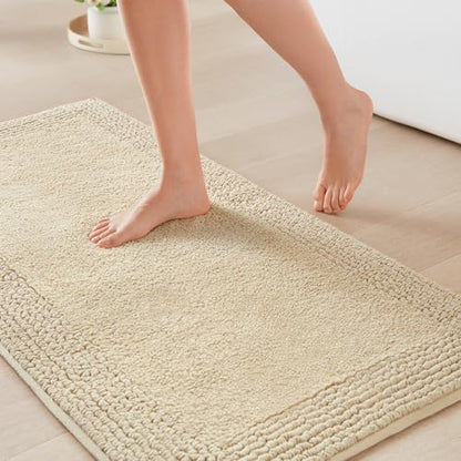 Madison Park Splendor Reversible 100% Cotton Bath Rug, 24 x 44, Natural