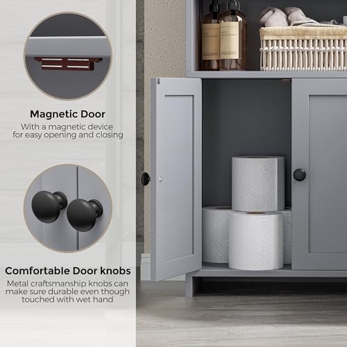 Homhedy Small Bathroom Storage Cabinet, Toilet Paper Storage Cabinet