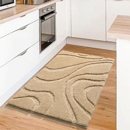 DEXDE Bathroom Rugs Non-Slip Mat for Bathroom Floor Tub Shower, 24x36 Beige