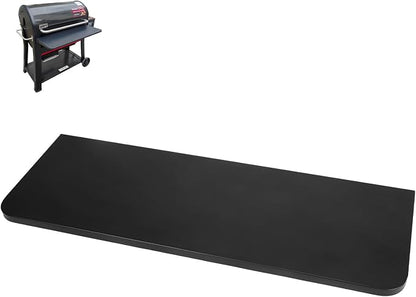 Utheer Folding Front Shelf for Weber Searwood 600 XL Pellet Grill, 35" x 12.5" Heavy-Duty Steel BBQ Prep Table, 60 LB Load, Space-Saving Front Grill Shelf, Heavy-Duty Weber Searwood XL 600 Accessories