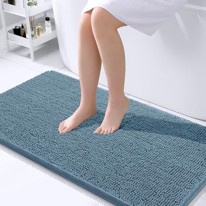 OLANLY Bathroom Runner Rugs 40x24, Extra Soft Absorbent Chenille Bath Rugs