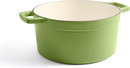 Martha by Martha Stewart 7 QT European Enameled Cast Iron Dutch Oven w/Lid - Bay Leaf