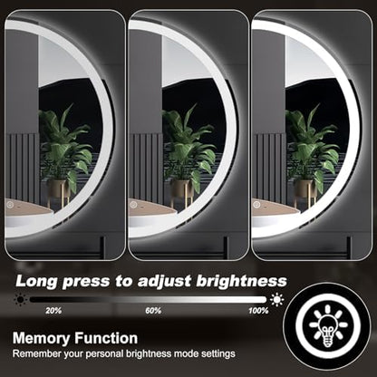 NEWBULIG 36'' Round LED Bathroom Mirror with Lights, Circle Vanity Mirror