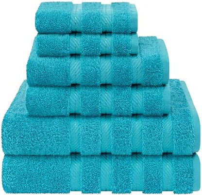 American Soft Linen 100% Cotton Luxury Turkish Towels, 6 Piece Towel Set