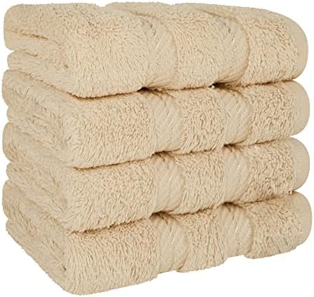 American Soft Linen 100% Cotton Luxury Turkish Towels, 4 PC Washcloth Set