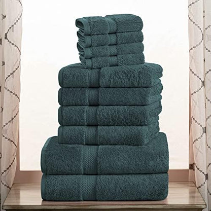 SUPERIOR Egyptian Cotton Ultra Plush & Absorbent, 10 Piece Set, Teal