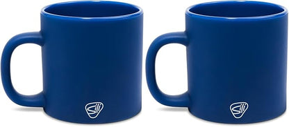 Silipint 16oz Silicone Coffee Mug – Unbreakable Dishwasher Safe Microwave Oven & Freezer Compatible Travel Mug – Non-Toxic Reusable Cup for Hot Coffee Tea or Cold Drinks, Classic Blue - Pack of 2