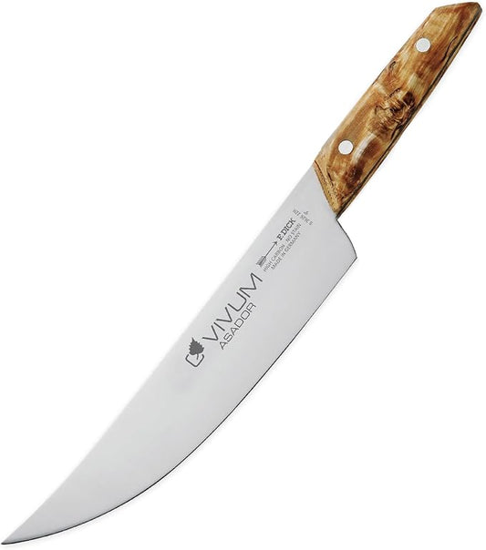 F. DICK – VIVUM BBQ Knife ASADOR – Paring Knife for Barbecue with 8.6" blade & 58 HRC - Ideal for cutting large meat & fish pieces - Stainless steel - Ultra sharp - Birchwood handle – Made in Germany