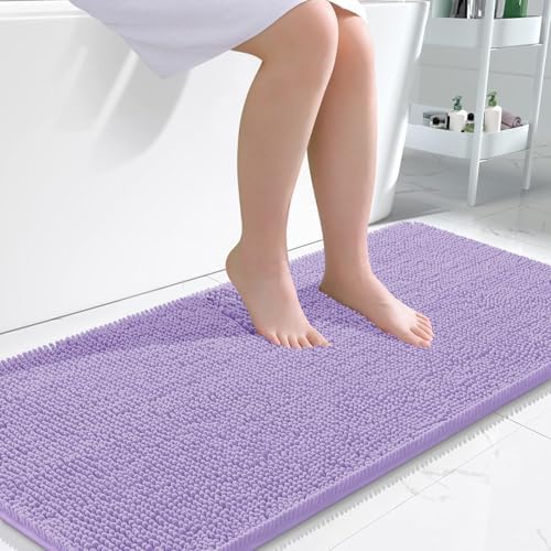 OLANLY Bathroom Runner Rugs 45x27, Extra Soft Absorbent Chenille Bath Rugs