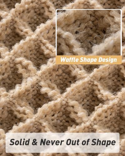Upgraded Waffle Bath Mat Set of 2 Absorbent Bathroom Mat 17"x24" + 20"x32"