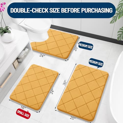 OLANLY Memory Foam Bath Mat 59x24, Ultra Soft and Absorbent Bathroom Rugs