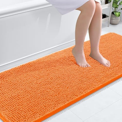 OLANLY Bathroom Runner Rugs 70x24, Extra Soft Absorbent Chenille Bath Rugs