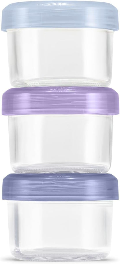 Ello Color Lock 8PC Mixed Glass Food Storage Sets, Leak-Proof Glass Food Storage Containers