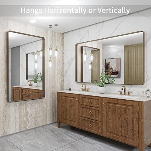LOAAO 48"X32" Bronze Bathroom Mirror