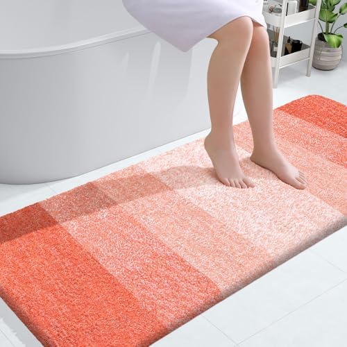 OLANLY Bathroom Runner Rug 54x24, Extra Soft Absorbent Microfiber Bath Rugs
