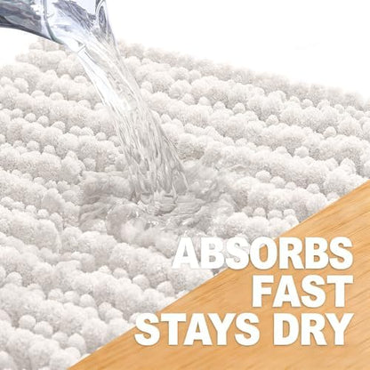 OLANLY Bathroom Rugs 36x24, Thick Soft Absorbent Chenille Bath Rugs