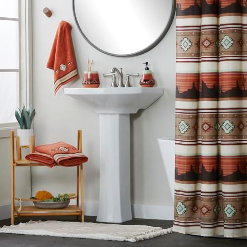 SKL Home Southwest Sunset Bath Towel, 100% Cotton, Embroidered, Rust