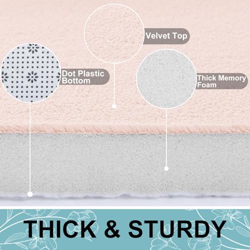 Smiry Memory Foam Toilet Rugs 24x20, Extra Soft Absorbent Bathroom Rugs