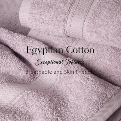 Superior Egyptian Cotton Plush & Absorbent, Bath Towel Set of 4, Purple