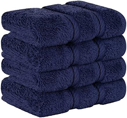 American Soft Linen 100% Cotton Luxury Turkish Towels, 4 PC Washcloth Set