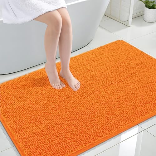 OLANLY Large Bathroom Rugs 47x32, Extra Soft Absorbent Chenille Bath Rugs