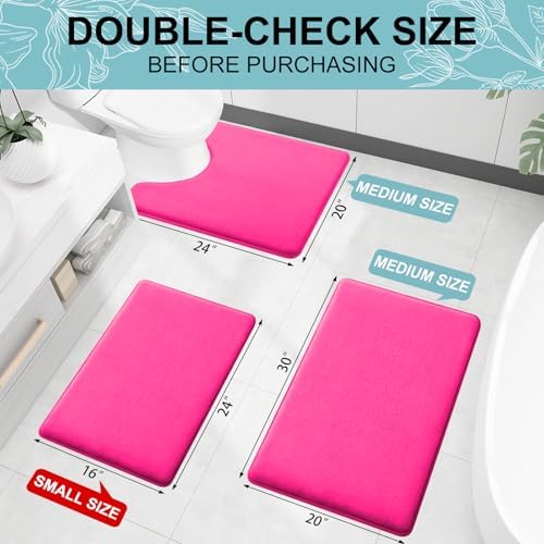 Smiry Memory Foam Bath Mat 30x20, Extra Soft and Absorbent Bathroom Rugs