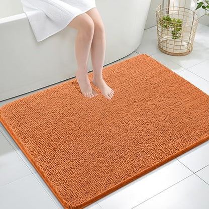 OLANLY Large Bathroom Rugs 40x32, Extra Soft Absorbent Chenille Bath Rugs