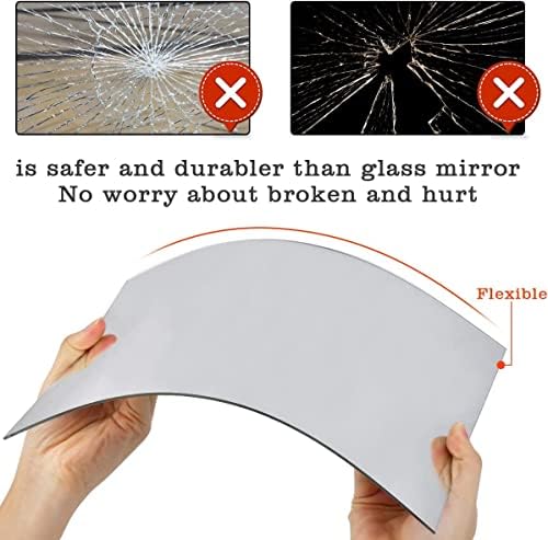 4'' x 6'' x 0.07'' Acrylic Mirror Tiles for Wall Decor, 10Pcs
