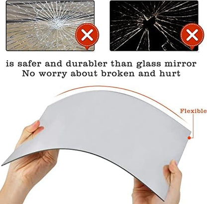 4'' x 6'' x 0.07'' Acrylic Mirror Tiles for Wall Decor, 10Pcs