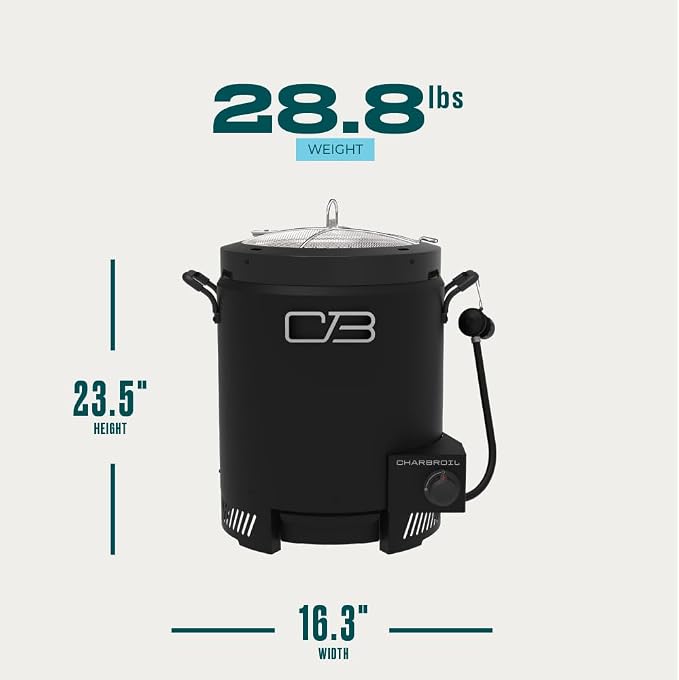 Charbroil The Big Easy Oil-Less Turkey Fryer | Outdoor Air Fryer | Propane Cooker, Black - 24102165