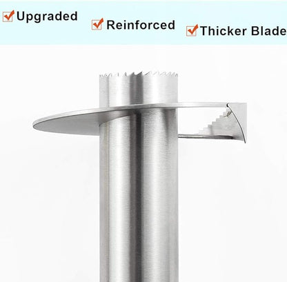 Pineapple Corer, [Upgraded, Reinforced, Thicker Blade] Newness Premium Pineapple Corer Remover, Stainless Steel Pineapple Core Remover Kitchen Tool with Sharp Blade for Diced Fruit Rings, Red