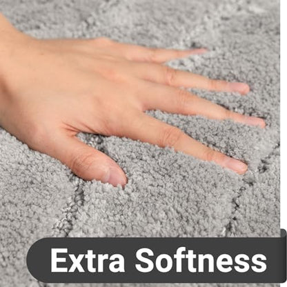 DEXDE Bathroom Rugs Non-Slip Mat for Bathroom Floor Tub Shower, 24x36 Grey